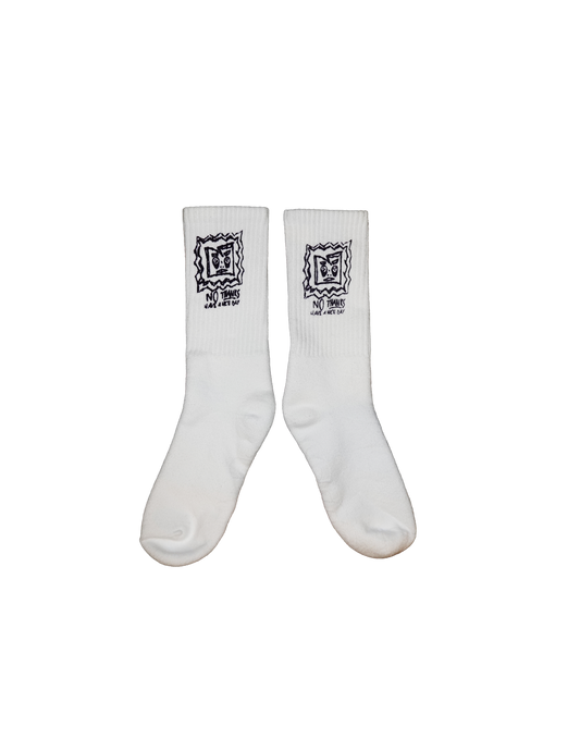 'No Thanks' Dickies Socks - White